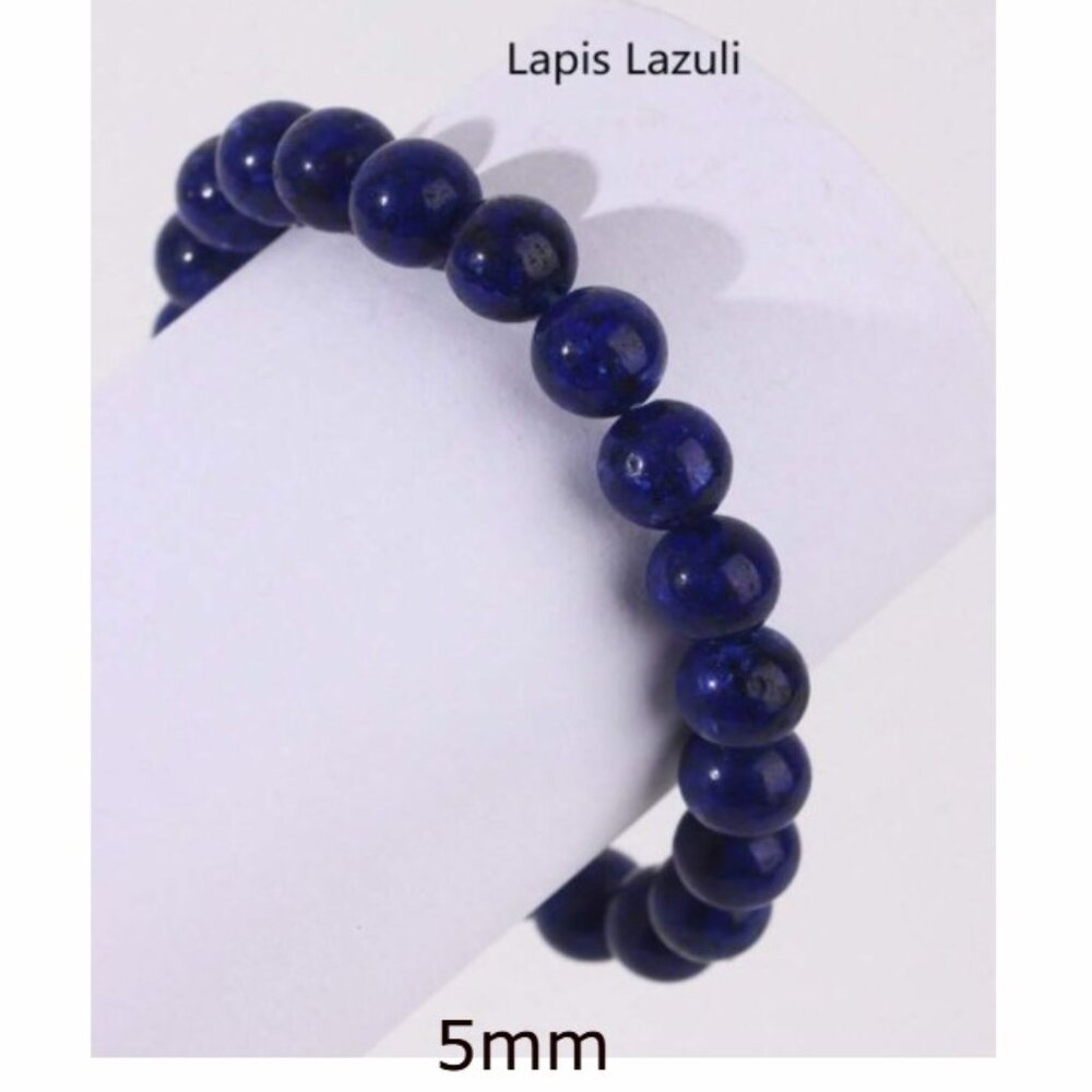 NWT Lapis Lazuli Blue Beaded elastic Bracelet